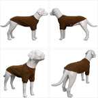 Lovelonglong Ribbed Dog T-Shirt Cotton Knitted Dog Sweaters for All Season Pet T-Shirts for Large Medium Small Dogs Coffee XL