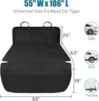 Veckle Upgraded Extra Large SUV Cargo Liner for Dogs Waterproof Scratchproof Cargo Cover with Bumper Flap Protector for SUVs Sedans Vans, Non-Slip,Universal Fit, Black