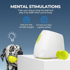 ALL FOR PAWS Automatic Dog Ball Launcher for Medium to Large Dogs, Interactive Tennis Ball Thrower, Rechargeable Dog Toy Mental Stimulation Training Game for Energetic Dogs