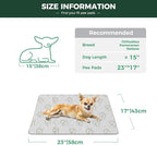 FXW Washable Pee Pads for Dogs, Puppy Pads with Super Absorbent, Specifically Designed for 24inch Cages, 23" × 17" Rectangle, Khaki, 4 Packs