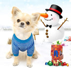 Idepet Pet Dog Classic Knitwear Sweater Soft Fleece Dog Coat Thickening Warm Pup Dogs Shirt Winter Pet Dog Cat Clothes Puppy Customes Clothing for Small Dogs (XXS, Blue)
