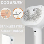 Fresh Fur Shower Brush, 3-in-1 Self-Cleaning Steamy Pet Brush for Dogs & Cats – Grooming Tool for Long & Short Hair, Removes Loose Hair and Reduces Shedding (Green)
