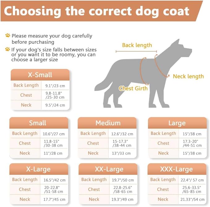 Fleece Hoodie, Windproof Waterproof Coat, Winter Warm Jacket, Cold Weather Pet Apparel Clothes Vest for Small Medium Large Dogs, Khaki, M