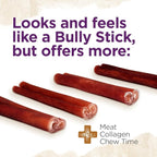 Natural Farm Odor-Free Super Collagen Dog Chews (6-Inch, 5-Pack) The First Ever Real Bull Sticks Alternative: 100% Natural Angus Hide Collagen Treats - More Protein, More Chew Time for All Dogs
