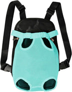 FEimaX Dog Carrier Backpack Pet Legs Out Front Cat Travel Bag, Adjustable Puppy Backpacks Carriers Hands-Free for Small Medium Dogs Cats Hiking Traveling Camping Daily Walking