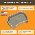 Neater Pet Brands Extra Large Water Bowl for Dogs, Outdoor Dog Water Bowl (2.25 Gallon Extra-Large Capacity), Big Trough Style Food Dish for Indoors or Outside, No Spill Large Dog Bowls, Champagne