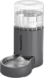 Cat Water Dispenser and Stainless Steel Bowl, Automatic Gravity Water Dispenser for Cats or Small Medium Size Dogs, Large Capacity, Easy to Clean and Safe for Pets