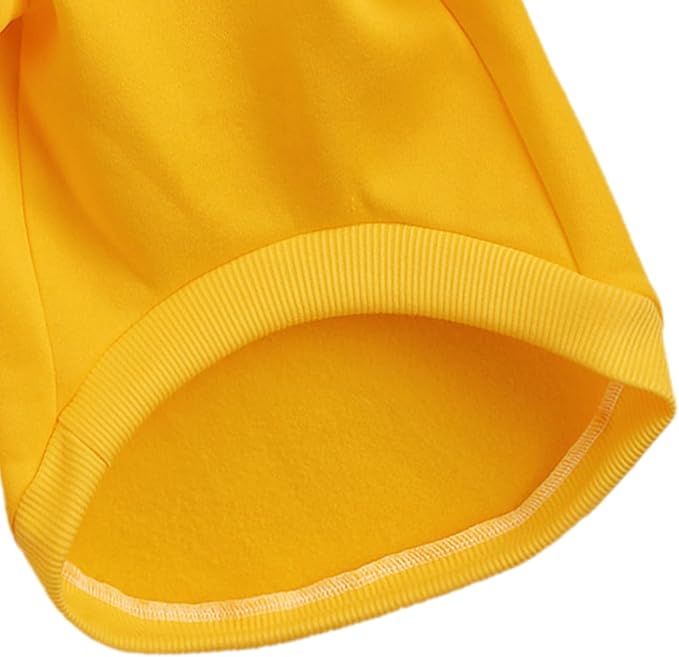 Puppy Sweater for Small Dogs Clothes Warm Winter Cat Clothe Pet Sweatshirt Knitwear Doggie Kitten Clothing, Yellow, Large