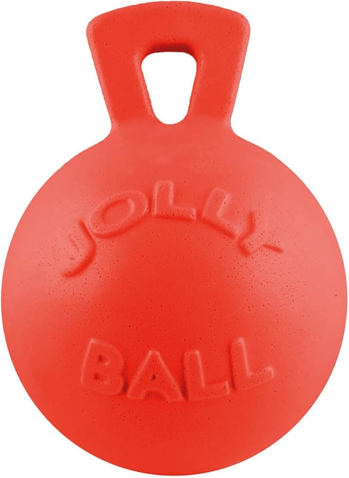 Jolly Pets Tug-n-Toss Dog Toy Ball with Handle, 10" XL, Red