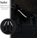 VIVAGLORY Frostfit Dog Coat, Dog Jacket for Winter & Cold Weather, Warm Fluffy Fleece Lined Water Resistant Reflective for Puppy, Coat with Velcro Fastening & Leash Hole, L, Black