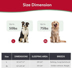 XL Christmas Dog Bed for Extra Large Dogs-Waterproof Large Dog Cat Bed with Sides,Foam Big Pet Couch Sofa Beds with Washable Removable Cover，Comfort Orthopedic Pet Beds with Non-Slip Bottom