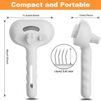 Dog Steam Brush 3 in 1 Cat Brush with Steam and Release Button Grooming Tool for Indoor Pets Dogs Hair Removal Shedding Water for Small Animals Long Short Haired(WHITE)