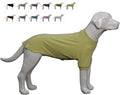 Lovelonglong Ribbed Dog T-Shirt Cotton Knitted Dog Sweaters for All Season Pet T-Shirts for Large Medium Small Dogs Chartreuse L