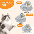 Lapcatz Nest Bed, 2026 Upgraded Cat Beds for Indoor Cats, Portable Fluffy Pet Bed, Durable Covered Cat Bed for Indoor Use, Soft Puppy Bed for Pet Owners (Green, Large)