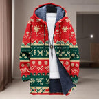 Oversized Full Zip Hoodie for Men Sherpa Fleece Lined Jacket with Hood Soft Warm Winter Coat with Pockets