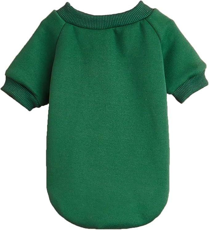 Puppy Sweater for Small Dogs Clothes Warm Winter Cat Clothe Pet Sweatshirt Knitwear Doggie Kitten Clothing, Green, X-Small