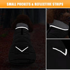 iBuddy Dog Winter Coats with Fleece Vest,Waterproof Warm Dog Snow Jacket Windproof, Reflective Adjustable Pet Dogs Cold Winter Coat for Dogs Girl Boy