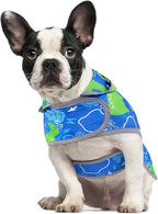 HDE Dog Raincoat with Clear Hood Rain Jacket Poncho for Small Medium Large Dogs Dinosaurs - M