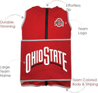 NCAA Ohio State Buckeyes Dog Anxiety Shirt Calming Soothing Vest, for Dogs Cats with Anxiety, Fears, Fireworks, Loud Noises, Dark, Lonely Keeps Dogs Calm Feeling Safe, Relaxing Jacket X-Small