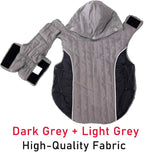 Fleece Dog Hoodie for Small Medium Dogs Super Warm Puppy Jacket for Cold Winter Dog Coats,Grey M