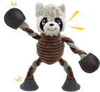 Squeaky Dog Toys, Tug of War Plush Toys with 5 Squeakers, Stuffed Dog Toys to Keep Them Busy, Chew Toys with Crinkle Paper for Small & Large Breeds (Raccoon)