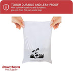 Downtown Pet Supply Unscented Poop Bags for Dogs with Dispenser, 500 Count - Leak-Proof Dog Waste Bags and Bone-Shaped Dog Poop Bags Holder for Leash - Pastel Rainbow, 12.5" x 8.5"