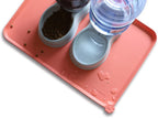 Hoki Found Large Silicone Pet Feeding Mats Tray - Non Slip Dog Cat Bowl Mats - Waterproof - Burnt Coral