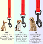Dogline Biothane Waterproof Dog Leash 2/4/6 Ft Strong Coated Nylon Webbing with Black Hardware Odor-Proof Easy to Clean High Performance for Small or Large Dogs Made in USA, Cherry Red