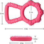 Tug of War Dog Toy, Interactive Dog Pull Toys, Adult and Puppy Teething Toy, Tough Chew Toy for Small Medium Large Dogs, Rubber, Lightweight, Comfortable Grip (Pink)