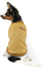 Idepet Pet Dog Classic Knitwear Sweater Fleece Coat Soft Thickening Warm Pup Dogs Shirt Winter Pet Dog Cat Clothes Puppy Customes Clothing for Small Dogs(XS,Yellow)