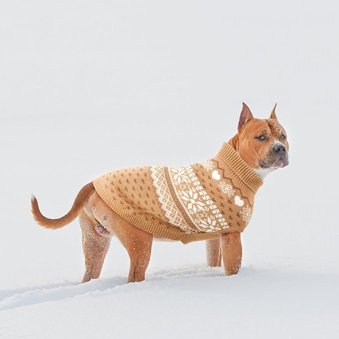 SCENEREAL Dog Sweaters for Small Medium Dogs - Soft, Warm Turtleneck Small Dog Sweater, Ugly Knit Dog Christmas Outfits for Dachshund, Chihuahua, Pug, Yorkie,Winter Pet Clothes Male Female
