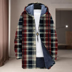Oversized Full Zip Hoodie for Men Sherpa Fleece Lined Jacket with Hood Soft Warm Winter Coat with Pockets