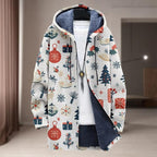 Oversized Full Zip Hoodie for Men Sherpa Fleece Lined Jacket with Hood Soft Warm Winter Coat with Pockets