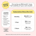 Health Tracker for Cats - Smart Cat Collar with Safety Breakaway Buckle for Indoor Cats, Wellness Alerts, Real-time Monitoring (Yellow, M)