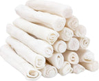 MON2SUN Dog Rawhide Rolls Twist Sticks 6.5 Inch Natural Flavor Rawhide Chews 18 Count for Puppy and Small Dogs