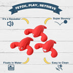 3 Pack Squeaky Dog Toys, Soft Latex Rubber Squeaky Ball for Small Dogs Puppies, Cute Bounce Squeak Lobster Pet Dog Toy