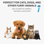 AIXINPET Cat & Dog Self Cleaning Slicker Brush - Easy to Remove Loose Fur, Harmless Deshedding Grooming Tool, Massaging Function - Suitable for Shedding & Furry Pets, like Rabbits and Ferrets