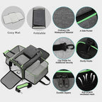 Expandable Travel Small Dog Cat Carrier(Large),Airline Approved Soft-Sided Pet Carrier with Removable Fleece Pad and Pockets for Cats/Puppy and Small Animals