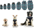 Gooby Zip Up Fleece Dog Sweater - Deer Blue, Large - Warm Pullover Fleece Step-in Jacket with Dual D Ring Leash - Winter Small Dog Sweater