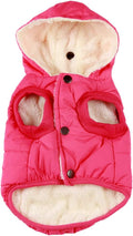 Fleece Lining Extra Warm Dog Hoodie in Winter for Large Dogs Jacket Pet Coats with Hooded Pink XL