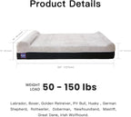 Laifug Orthopedic Memory Foam Extra Large Dog Bed Pillow(50"x36"x10", Slate Grey) Durable Water Proof Liner & Removable Washable Cover & Smart Design