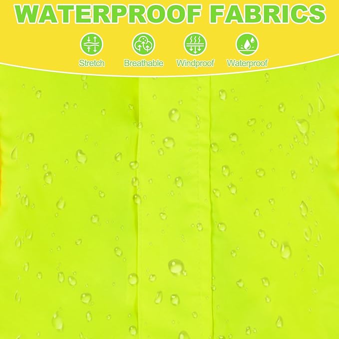 Dog Raincoat, Waterproof Dog Rain Jacket with Removable Hood，Adjustable 4 Legs Pet Poncho with Leash Hole，Reflective Stripe Hooded Snowproof Windproof Clothes for Small to 3X-Large Dogs, 3XL