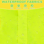 Dog Raincoat, Waterproof Dog Rain Jacket with Removable Hood，Adjustable 4 Legs Pet Poncho with Leash Hole，Reflective Stripe Hooded Snowproof Windproof Clothes for Small to 3X-Large Dogs, 2XL