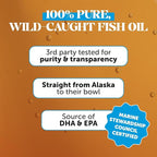 Omega 3 Fish Oil Supplement for Dogs & Cats (16oz), Wild Caught Omega 3 Fish Oil for Skin and Coat Health, Supports Shedding, Skin & Coat, Immunity, Joint, Brain & Heart, EPA + DHA