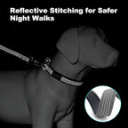 Plutus Pet Reflective Dog Collar with Aviation Aluminum Buckle, Neoprene Padded for Comfort, Lightweight, Heavy Duty Nylon Collar for Puppy Small Medium Large Dogs (Gray, S)