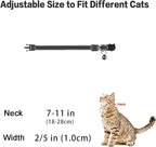 4 Pack Cotton Breakaway Cat Collars with Bell, Safety Adjustable Cat Collars Set with Egg Cat Paw Pendant,Ideal for Girl Cats Boy Cats