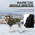 PINA Small Dog Coats - Waterproof & Windproof, Reflective Dog Jacket with Pocket, Warm Flannel Lining & Faux Fur Hood for Cold Weather