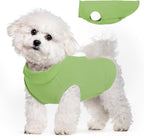 Dog Sweater Fleece Vest - Green, M - Pullover Warm Jacket | Stretchable Small Dogs Sweatshirt, Lightweight Winter Sweater,Shih Tzu,Birthday Pet Outfit
