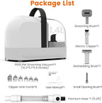 Dog Grooming Vacuum, Dog Grooming Kit with Pet Clippers, 12,000Pa Pet Hair Grooming Vacuum for Dogs, Vacuum Brush for Shedding Grooming, Low Noise Home Cleaning Tool in 1, PG10 Black