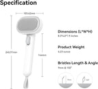 aumuca Cat Brush for Shedding, Cat Brushes for Indoor Cats, Cat Brush for Long or Short Haired Cats, Cat Hair Brush Cat Grooming Deshedding Brush for Dog Kitten Rabbit Massage Removes Loose Fur, White